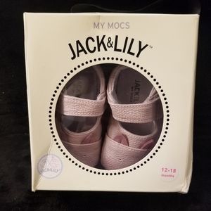 NIB Jack and Lily Toddler My Mocs Moccasins, Size 12-18 mo.
